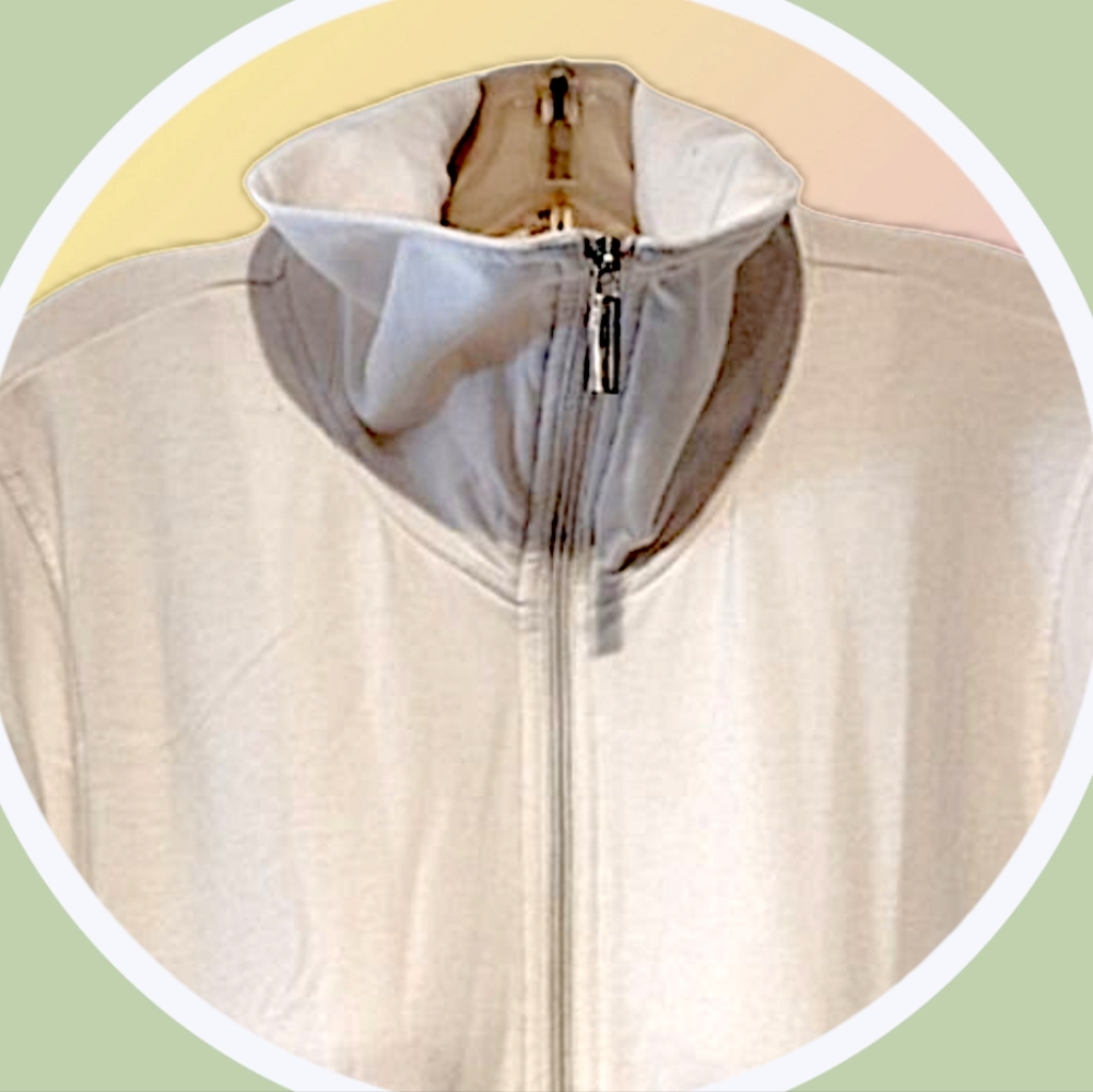 Sz XL Jacket with 2 Silver Tone Metal Accent Functional Front Pockets - Picture 10 of 16